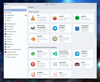 Discover krijgt een sectie voor bijgewerkte software (Bron: Nate/KDE)