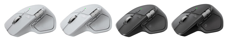 De MX Master 4 in Pale Grey, White Silver, Graphite en Space Black. (Afbeeldingsbron: Logitech)