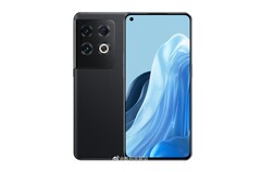 Een vermeende render van de Oppo Reno8 Pro. (Afbeelding bron: Weibo)