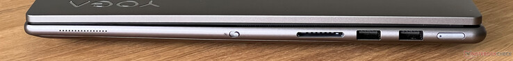 Rechts: webcam eShutter, SD-kaartlezer, 2x USB-A 3.2 Gen.1 (5 Gbit/s), aan/uit-knop