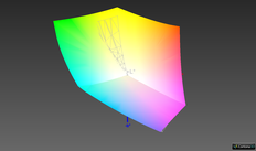 vs. sRGB: 99,5 % (Argyll, 3D-overlap)