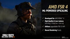 AMD FSR 4 maakt gebruik van RDNA 4's FP8 bekwaamheid voor upscaling en frame generatie. (Afbeelding Bron: AMD)