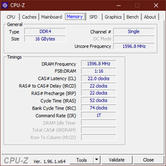 CPU-Z Geheugen