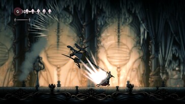 Hollow Knight: Silksong PC screenshot met gevechten (Afbeelding bron: Steam)