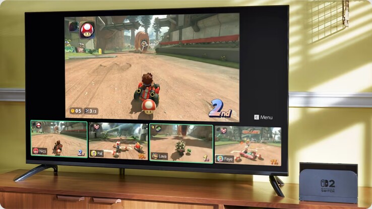 Geheugengebruik Nintendo Switch 2 GameChat (Afbeeldingsbron: Nintendo of America)