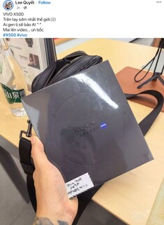 De Facebook-post waarin de verpakking van de binnenkort te verschijnen Vivo X500 te zien is