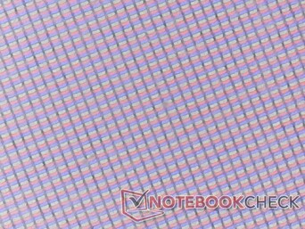 Het scherm is korreliger dan op gewone consumentenlaptops door de dikkere matte overlay