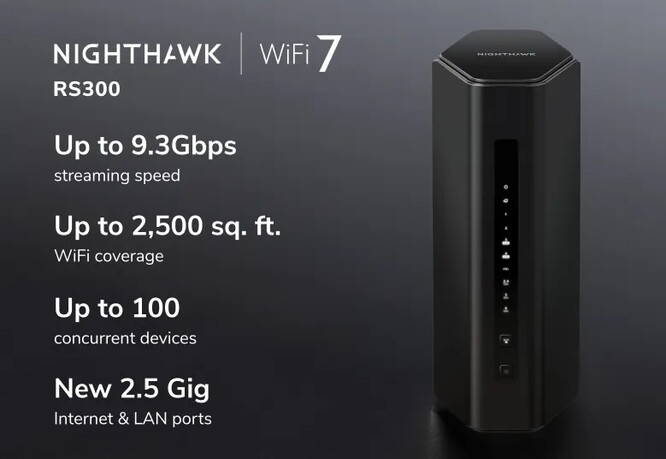 De NETGEAR Nighthawk RS300 biedt snelheden tot 9,3 Gbps. (Bron: Netgear)