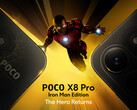 De Poco X8 Pro Iron Man Edition heeft een uniek ontwerp aan de achterkant.