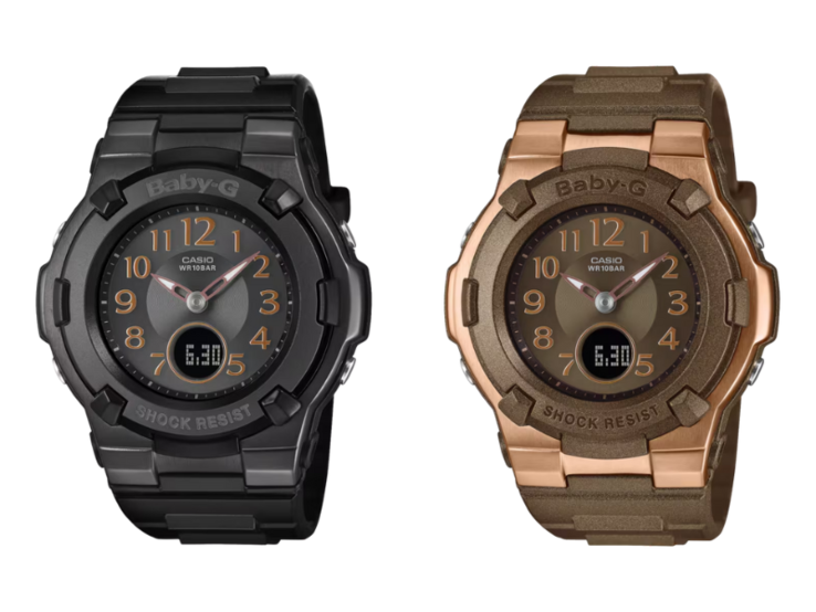 De Casio Baby-G BGA-1100DC-1A (links) en BGA-1100DC-5A (rechts) horloges. (Afbeeldingsbron: Casio)