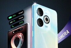 Het ontwerp van de Infinix Smart 8 leent veel van de Apple iPhone 15 Pro. (Afbeelding: Infinix)