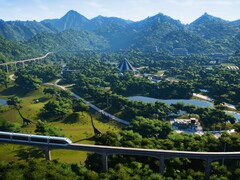 Een afbeelding van een park in Jurassic World Evolution.