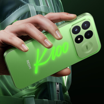 De groene kleurvariant van de Redmi K100 Pro.