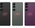 Vermeende gelekte afbeeldingen van de Sony Xperia 1 VII met zwarte, groene en paarse kleuropties. (Afbeeldingsbron: Android Headlines)