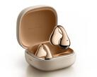 Xiaomi's Clip oordopjes in hun gouden kleur.