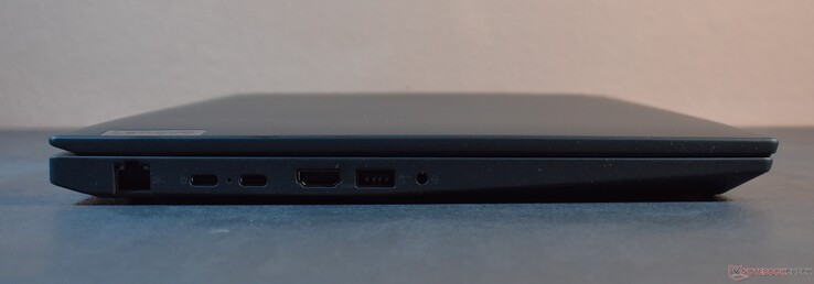 links: RJ45-Ethernet, USB4, USB C 3.1 Gen 2, HDMI 2.1, USB A 3.1 Gen 1, 3,5mm Audio