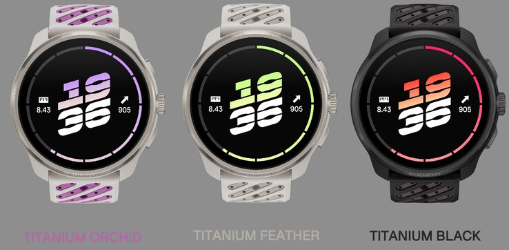 De Suunto Race 3S-smartwatch is verkrijgbaar in Titanium Orchid, Titanium Feather en Titanium Black.