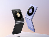 Tecno heeft de Phantom V Flip gepresenteerd in zwarte en paarse kleuropties. (Afbeeldingsbron: Tecno)