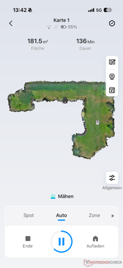 Alternatieve weergave van het terrein