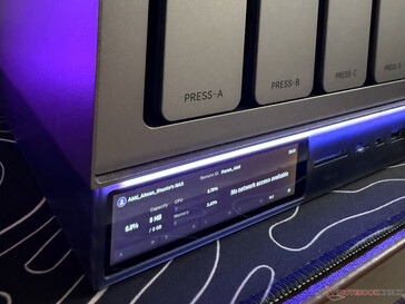 Het ingebouwde display van de NAS