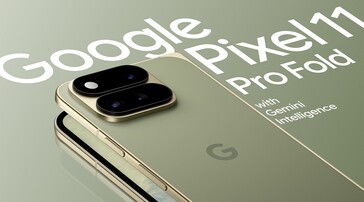 Render van de Pixel 11 Pro Fold.
