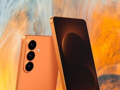 De Galaxy S26 zou verkrijgbaar kunnen zijn in een oranje kleur die lijkt op de iPhone 17 Pro. (Afbeelding bron: Android Headlines, Unsplash, bewerkt)