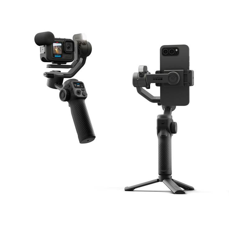 De GoPro Fluid Pro AI Gimbal is compatibel met zowel actiecamera's als smartphones (Beeldbron: GoPro)