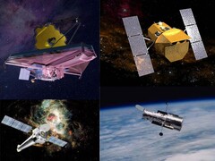 Afgebeeld zijn JWST, Hubble, Chandra en Swift ruimtetelescopen (bron: NASA; bewerkt)