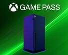 Volgende Xbox console mockup met Game Pass banner