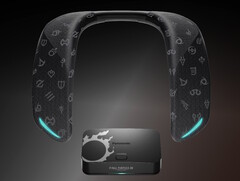 De Panasonic SC-GNW10S-FF SoundSlayer x Final Fantasy XIV halsluidspreker biedt gamers draadloos surround-geluid met lage latentie. (Afbeeldingsbron: Panasonic)