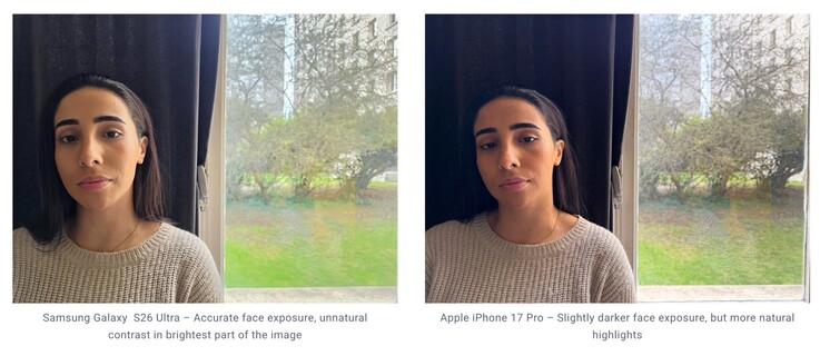 De HDR-verwerking van de Galaxy S26 Ultra leidt soms tot onnatuurlijk contrast.