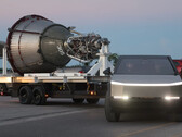 De trekkracht van de Cybertruck is voorvertoond op de SpaceX Starbase in Texas. (Afbeeldingsbron: Stargazer op YouTube)