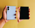 Uitgelekte Galaxy Z Fold 8 (het bredere model) en Fold 8 Ultra designmodellen.