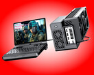 De Win Max 3 is aangesloten op de G2 eGPU-dockingoplossing van GPD.