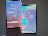 Vroege renders van hoe de Galaxy Z Tab eruit zou kunnen zien. (Bron: LetsGoDigital)
