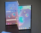 Vroege renders van hoe de Galaxy Z Tab eruit zou kunnen zien. (Bron: LetsGoDigital)