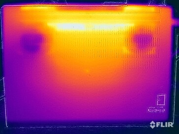 Stresstest oppervlaktetemperaturen (onder)