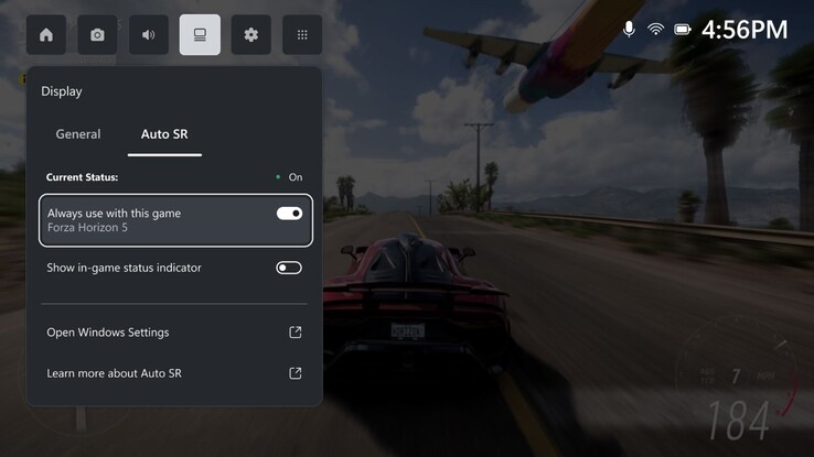 Auto SR menu.