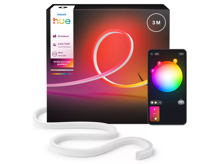 De Philips Hue Neon-buitenstripverlichting. (Afbeeldingsbron: Philips Hue)
