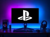 PlayStation-logo weergegeven op de monitor van een gaming-pc