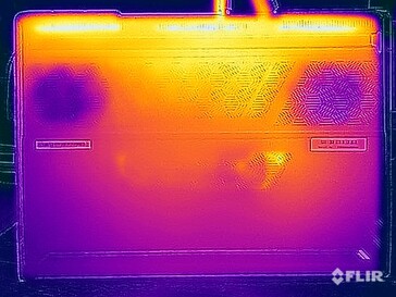 Stresstest oppervlaktetemperaturen (onderkant)