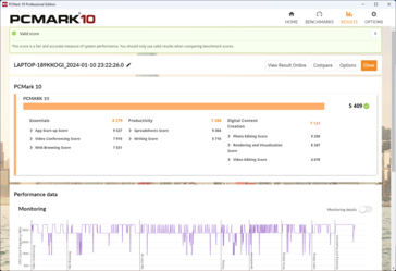 PCMark 10 op batterij