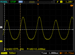 OLED flikkert tussen 17% en 51% (347,2 - 373,1 Hz)