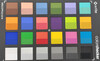ColorChecker Passpoort: de onderste helft van elk kleurgebied geeft de referentiekleur weer
