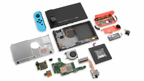 Nintendo biedt geen officiële reparatiegidsen of vervangende onderdelen voor de Switch. (Afbeeldingsbron: iFixit)