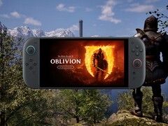 Oblivion Remastered Switch 2-poort weergegeven op handheld