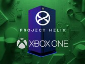 De Project Helix-console, afgebeeld met het Xbox One-logo