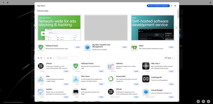 De Docker App Store in ZimaOS