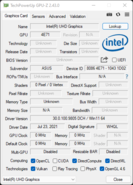GPU-Z herkent een Intel UHD Graphics