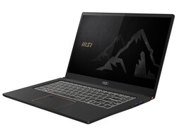 De MSI Summit E15 A11SCST (9S7-16S623-056), testeenheid geleverd door MSI Duitsland.